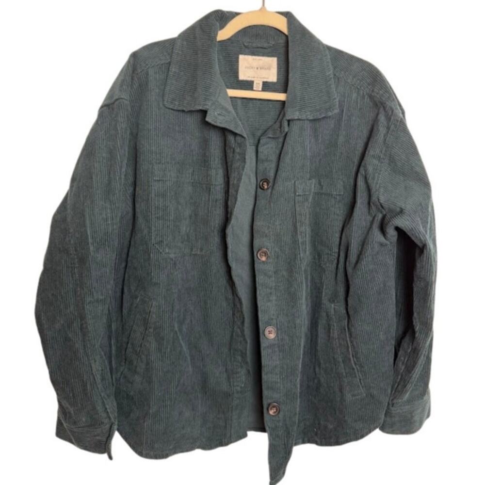 Lucky Brand Corduroy Button Up Shirt Jacket Women's Shacket Countryside Prep M